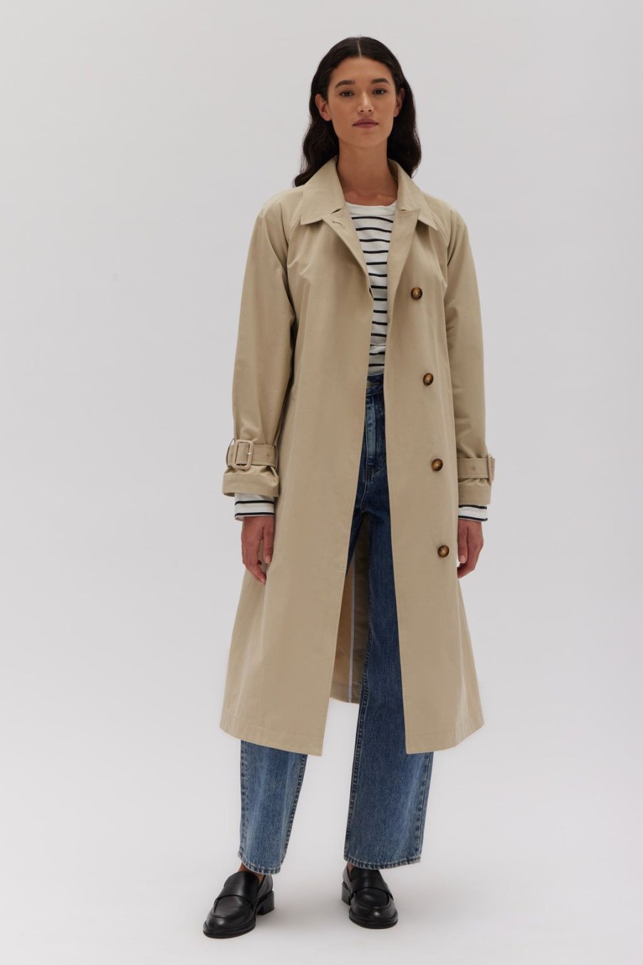 Wholesale Assembly Label Alessandra Trench Coat - Tan