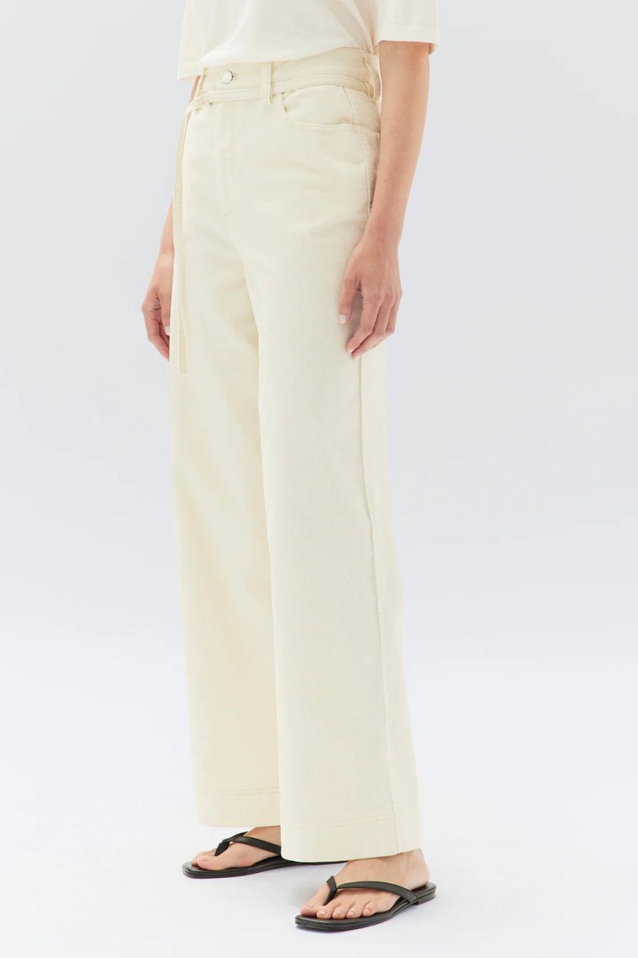 Best Assembly Label Jolene Cord Trouser - Stone