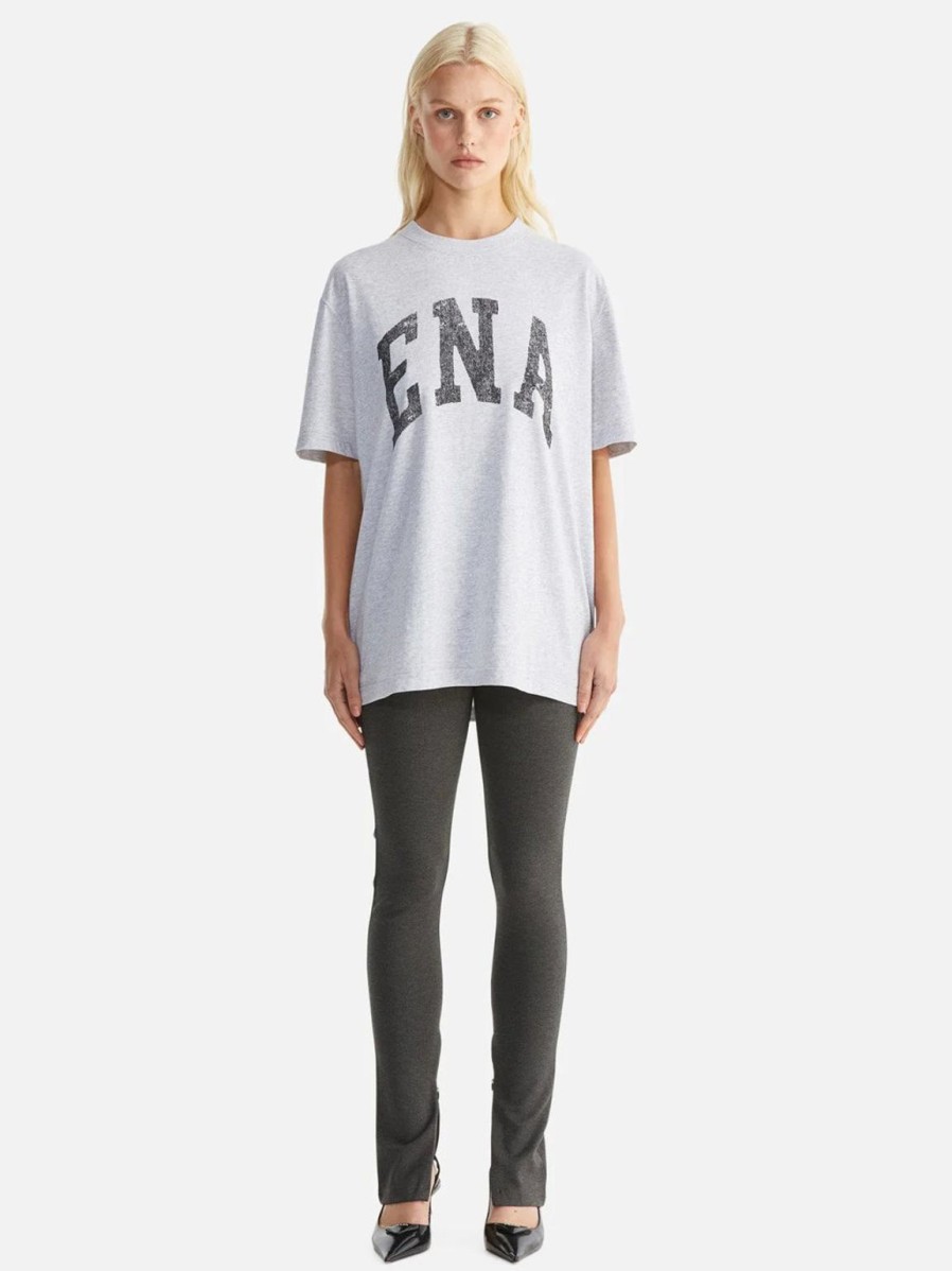 Best Ena Pelly Jessie Oversized Tee College - Mid Grey Marle