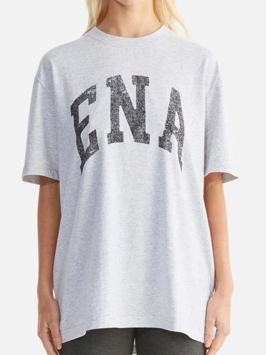 Best Ena Pelly Jessie Oversized Tee College - Mid Grey Marle