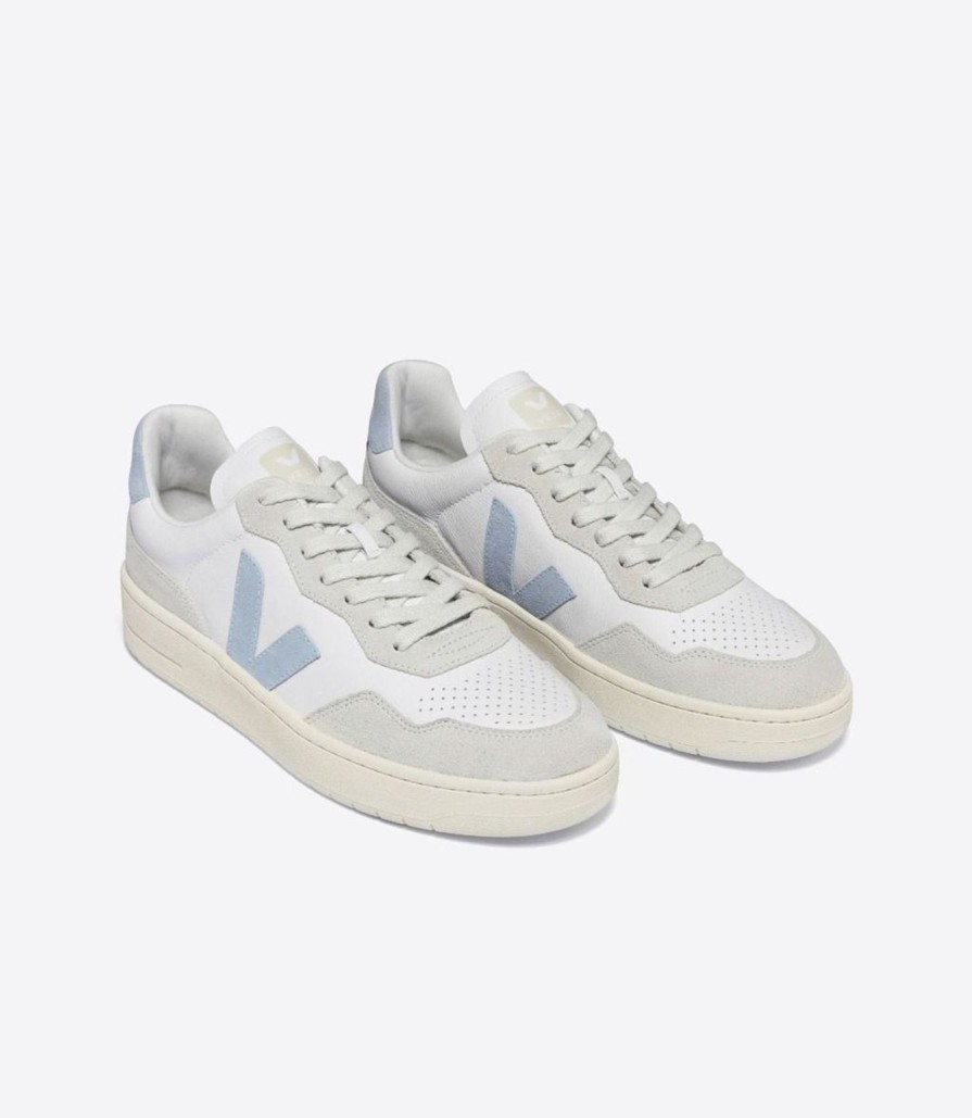 Clearance Veja V-90 O.T Leather - Extra White/ Steel