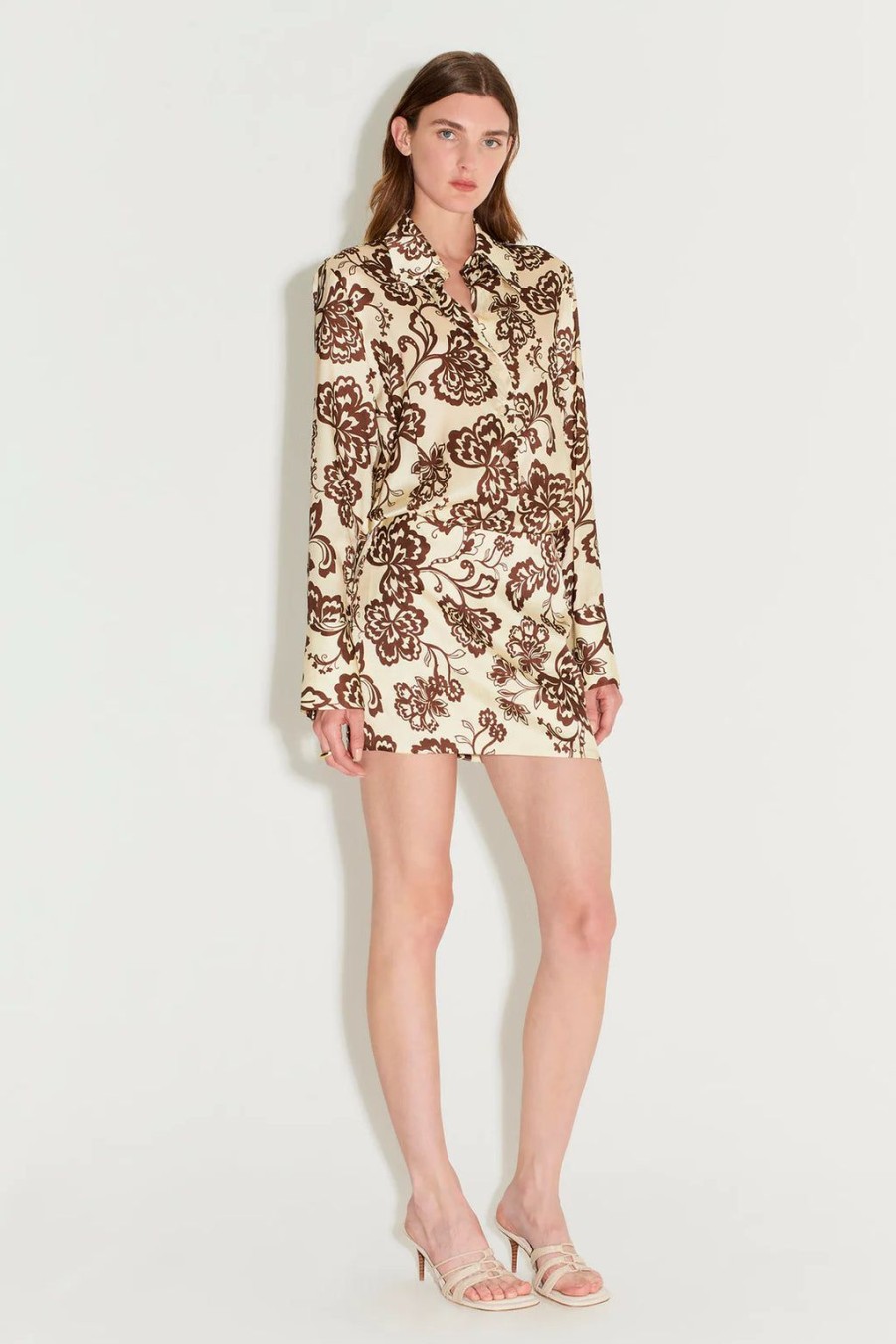 Online Hansen and Gretel Jerico Shirt Dress - Cream Chocolate Floral