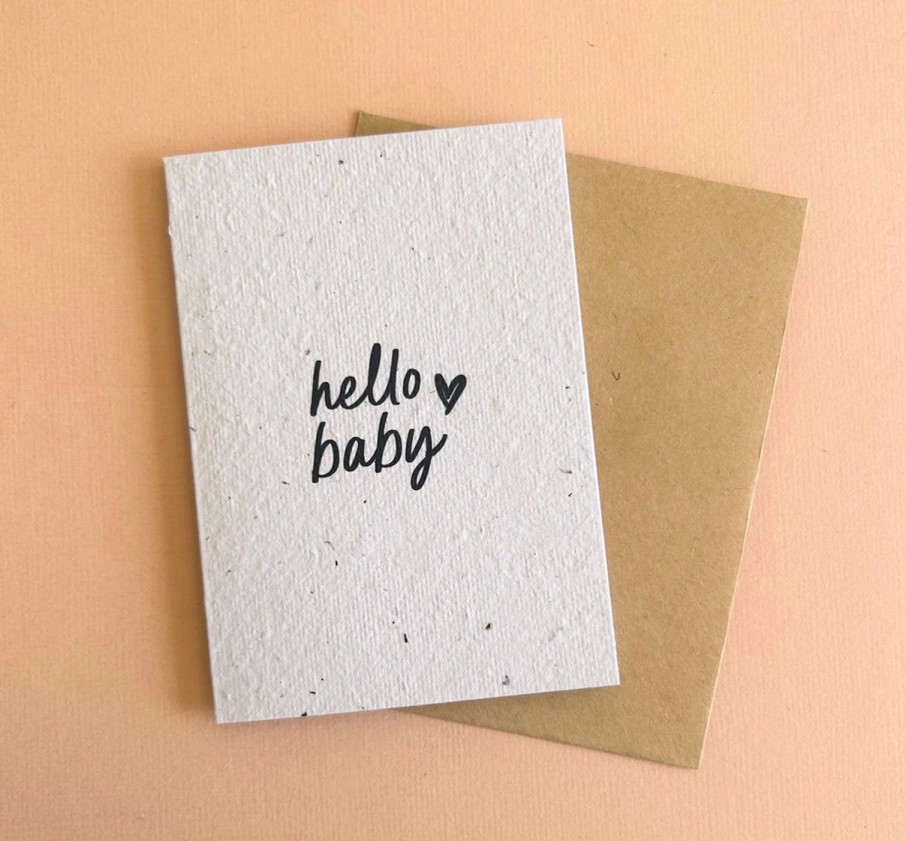 New Hello Petal Hello Baby Plantable Card