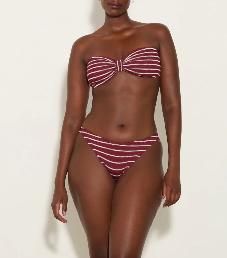 Online Hunza G Jean Bikini - Wine/White