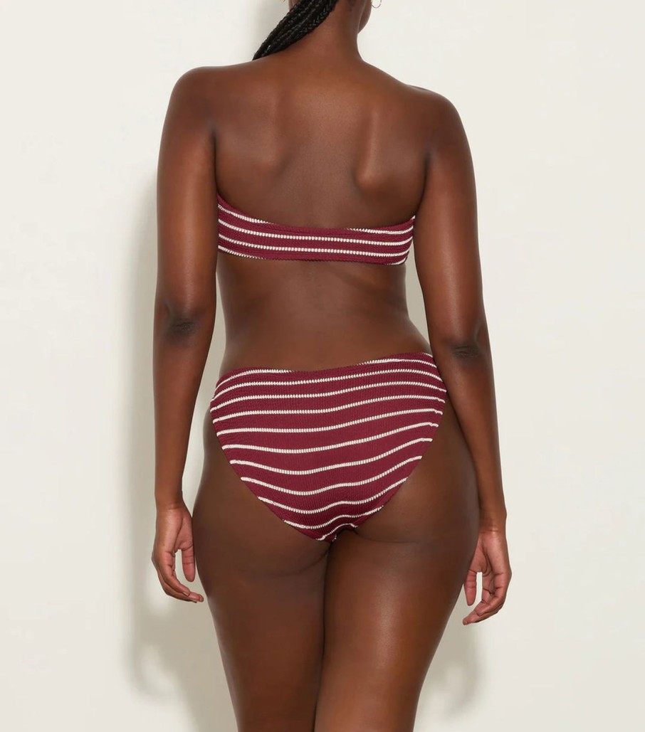 Online Hunza G Jean Bikini - Wine/White