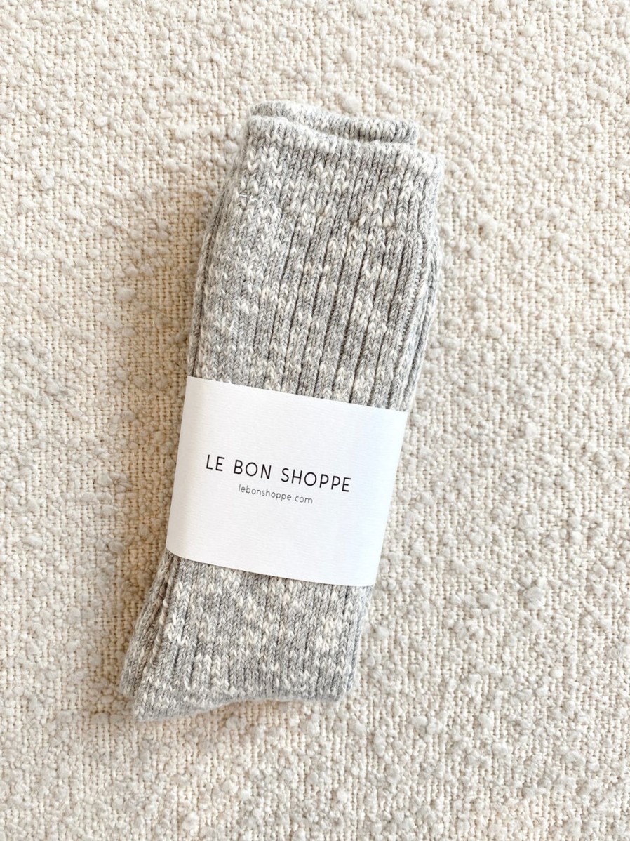 Clearance Le Bon Shoppe Cottage Socks - Heather Grey