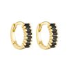 Best Porter Jewellery Gemini Huggies - Gold/Onyx