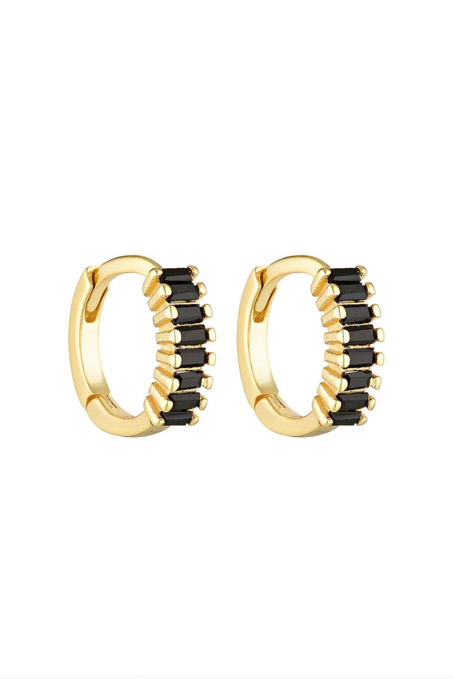 Best Porter Jewellery Gemini Huggies - Gold/Onyx