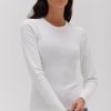 Best Assembly Label Miana Organic Long Sleeve Tee - White