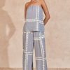 Wholesale Mon Renn Serape Pant - Blue Postcards