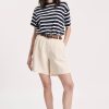 Hot Rolla's Jeans Horizon Linen Short - Biscuit