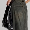 Clearance Brie Leon Luca Shoulder Bag - Black Glossy Crinkle