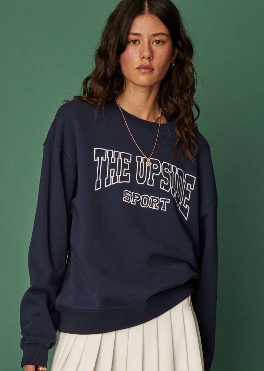 Online The Upside Ivy League Saturn Crew - Navy