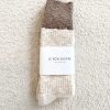 Hot Le Bon Shoppe Colour Block Cottage Socks - Oatmeal/ Flax