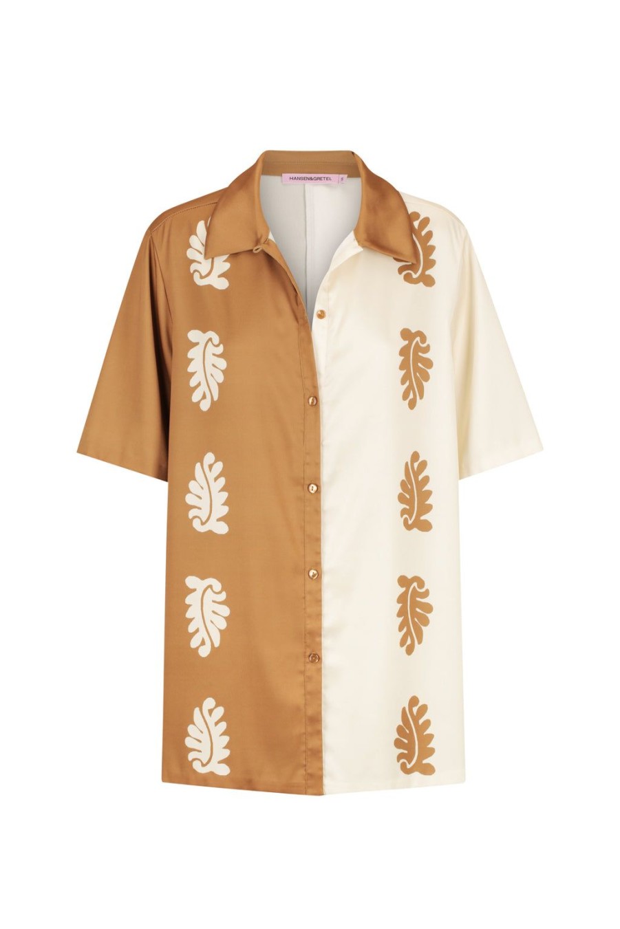 Best Hansen and Gretel Carmine Relaxed Shirt - Stencil Leaf