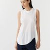 Online Bassike Scoop Hem Athletic Tank - White