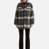 New Ena Pelly Natali Wool Shacket - Charcoal Check