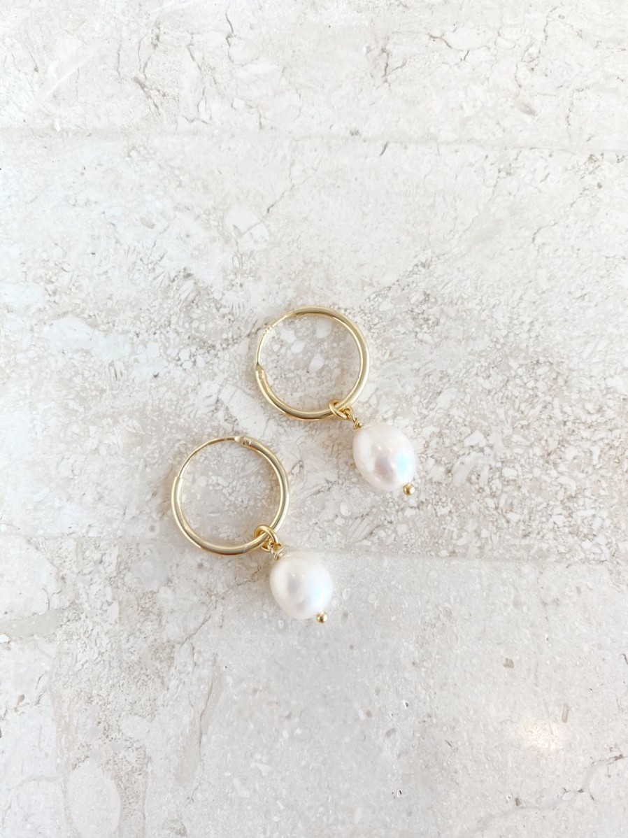 Best Golden Tribe Sunny Pearl Hoops