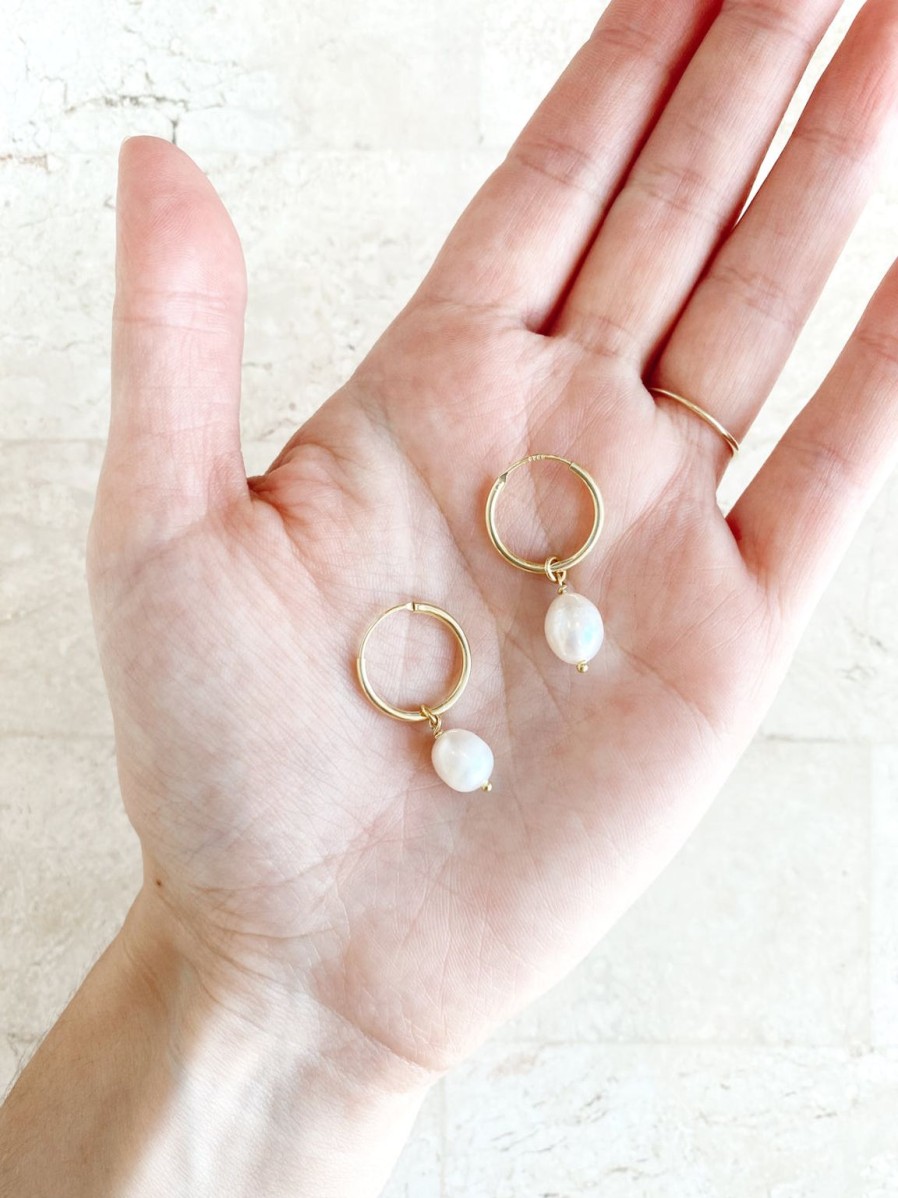 Best Golden Tribe Sunny Pearl Hoops