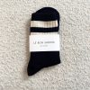 Online Le Bon Shoppe Her Varsity Socks - Black