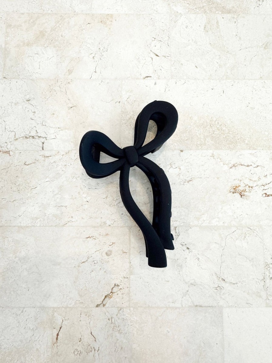 Hot Golden Tribe Bow Clip - Matte Black