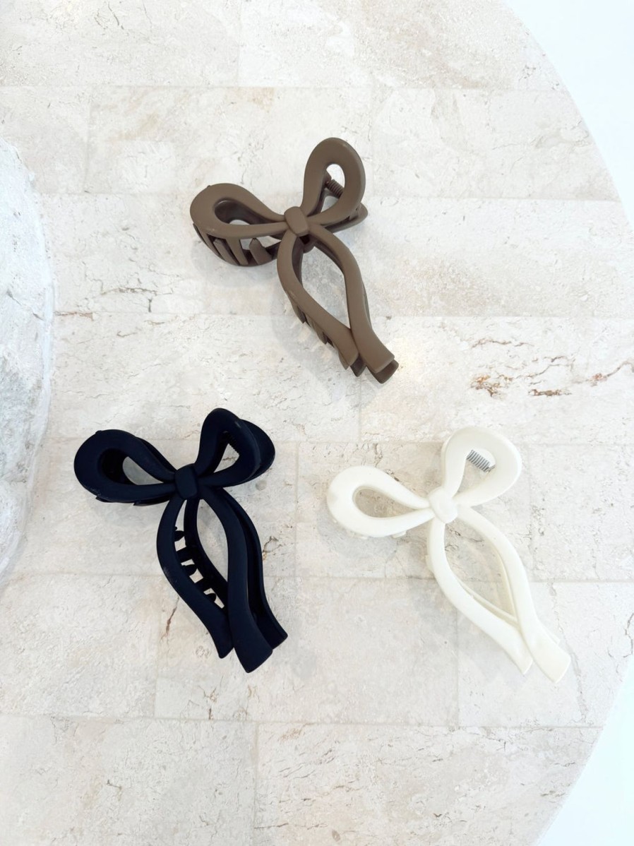 Hot Golden Tribe Bow Clip - Matte Black