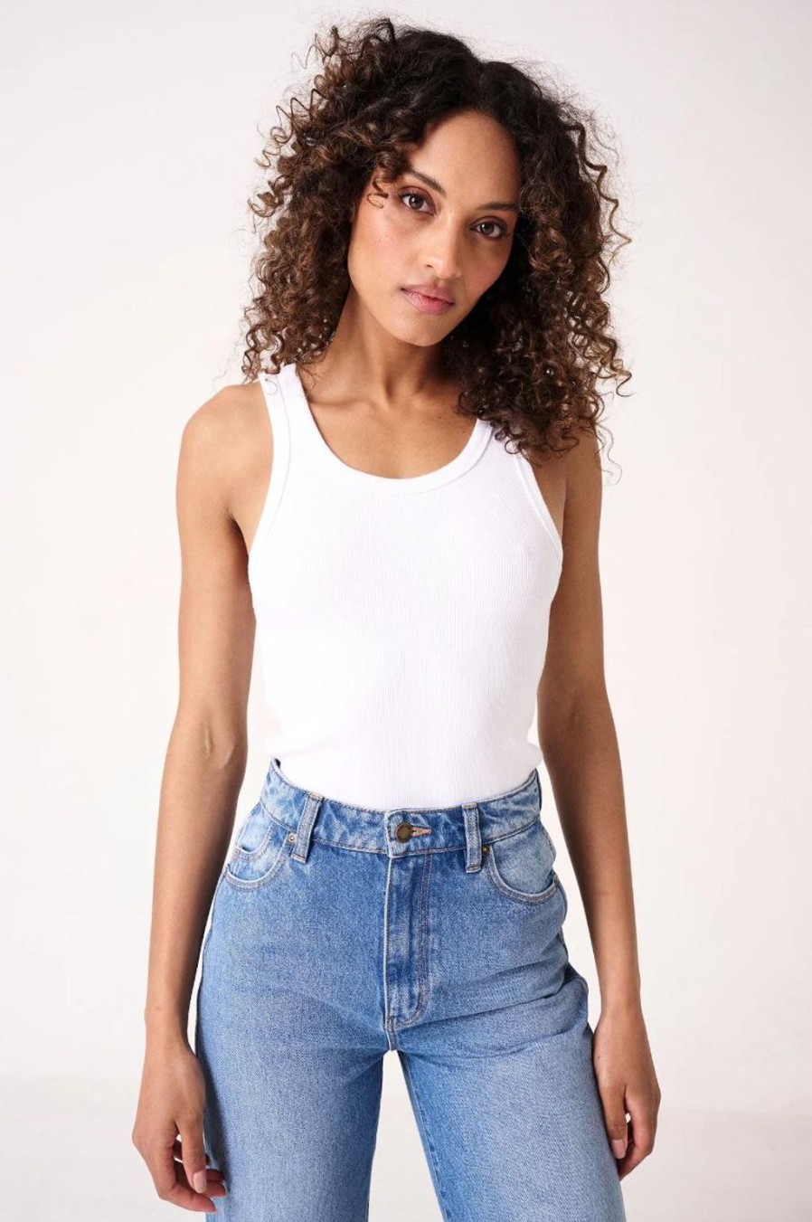 Online Rolla's Jeans Heavy Rib Toni Tank - Vintage White