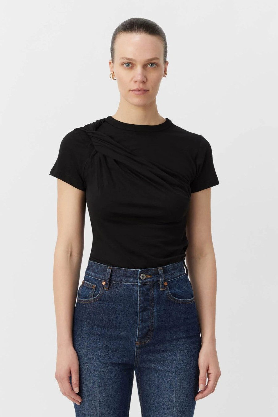 New C&M By Camilla and Marc Zella Twist Tee - Black