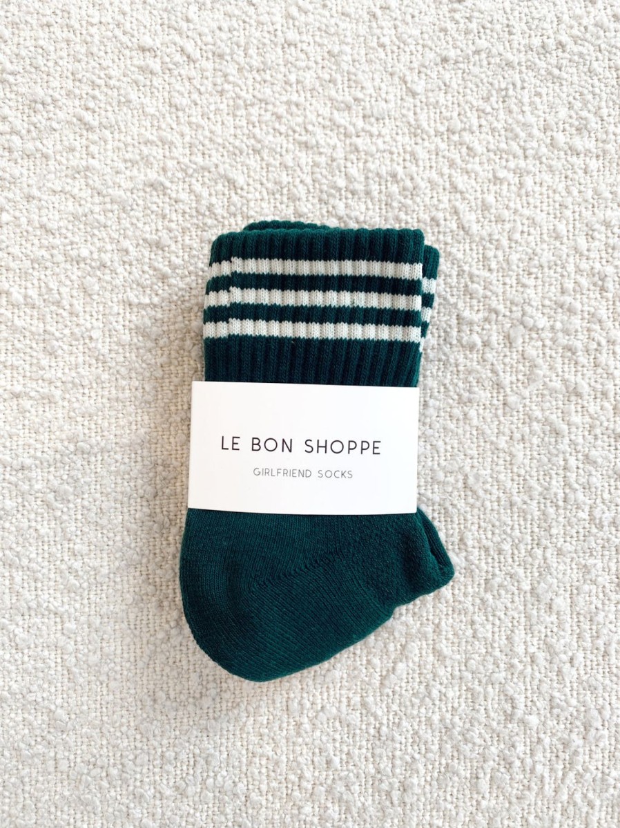 Clearance Le Bon Shoppe Girlfriend Socks - Hunter Green