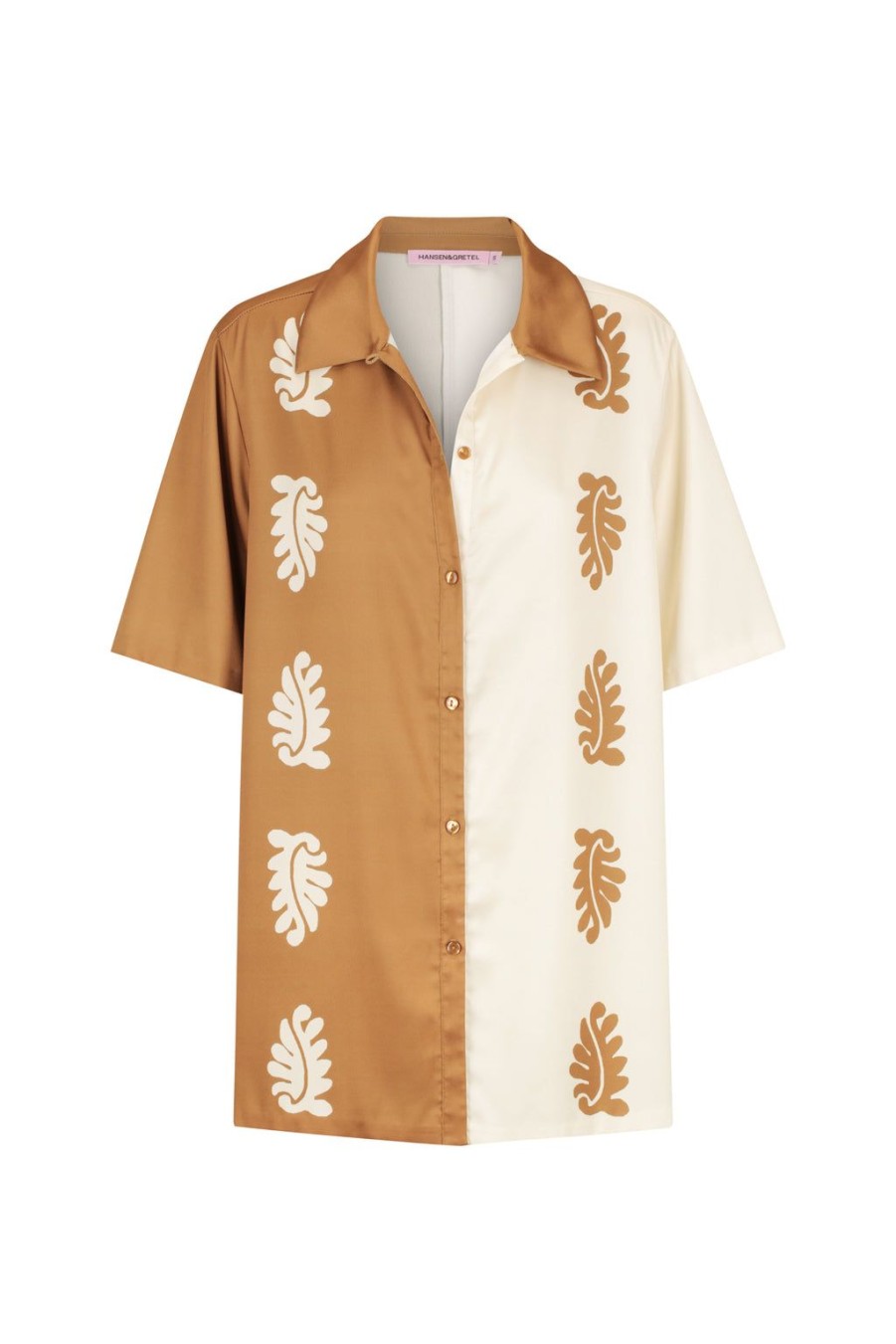 Wholesale Hansen and Gretel Carmine Relaxed Shirt - Stencil Leaf