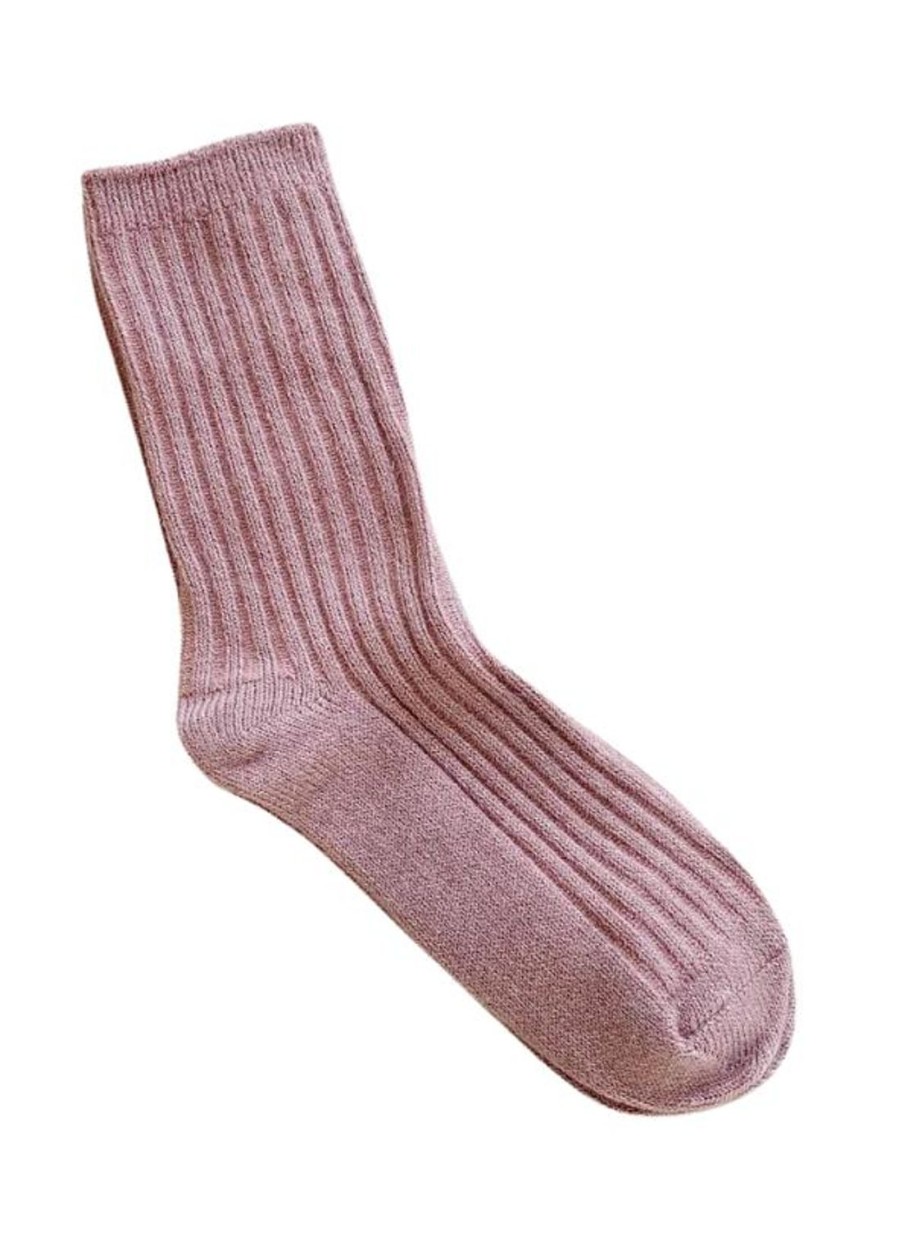 Hot Golden Tribe Ribbed Bed Socks - Lilac