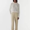 Wholesale Bassike Twill Pinstitch Detail Pant - Light Tan