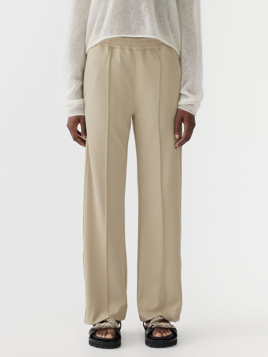 Wholesale Bassike Twill Pinstitch Detail Pant - Light Tan