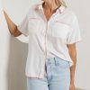 Best BLVD. the label Rosas Stitched Linen Shirt