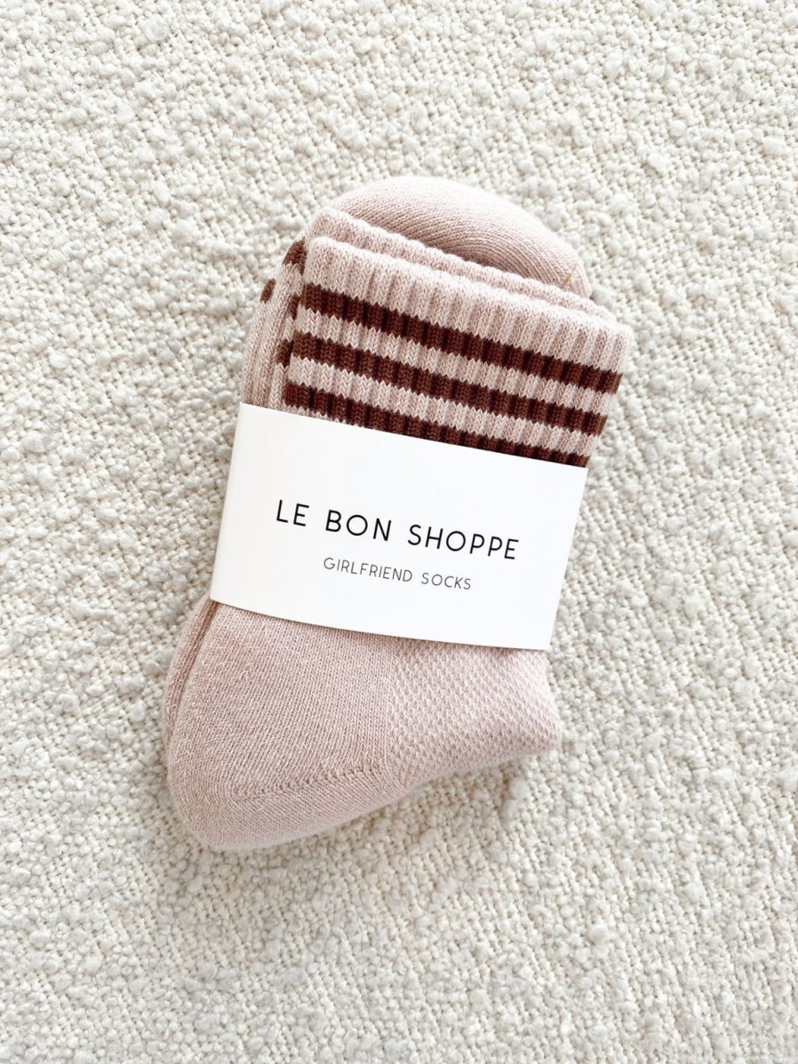 Hot Le Bon Shoppe Girlfriend Socks - Bellini Stripe