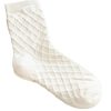 Best Golden Tribe Plaid Bed Socks - Cream