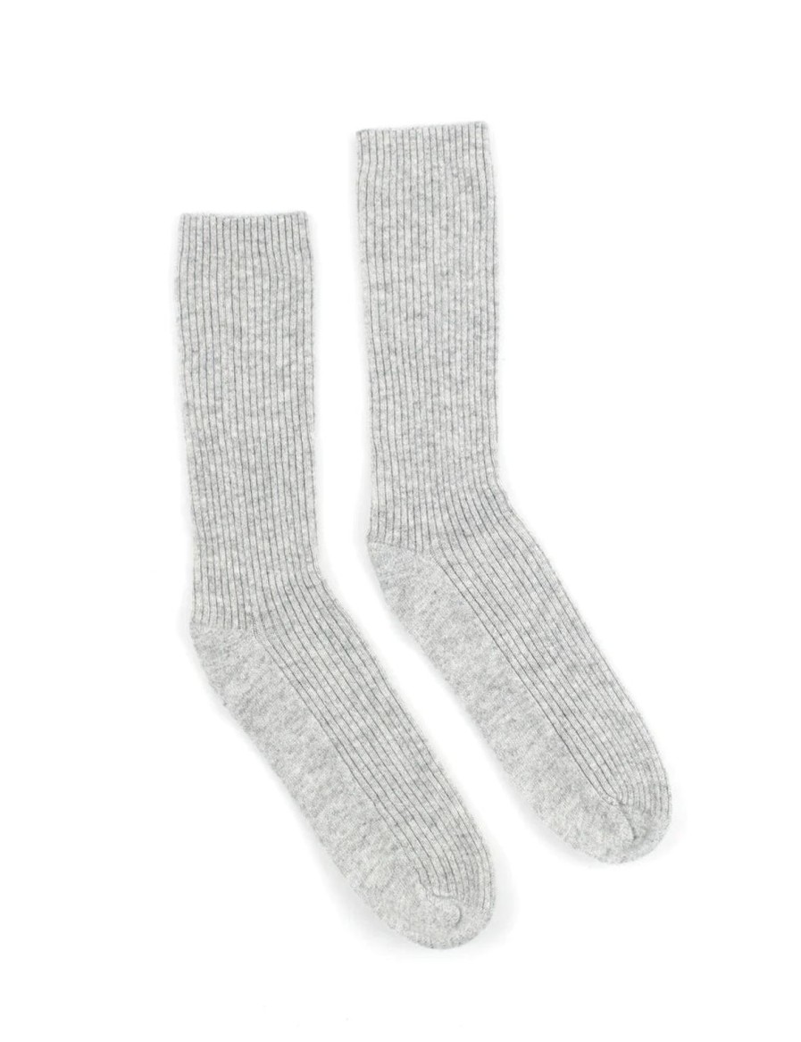 Best La Tribe Cashmere Bed Sock - Grey Marle