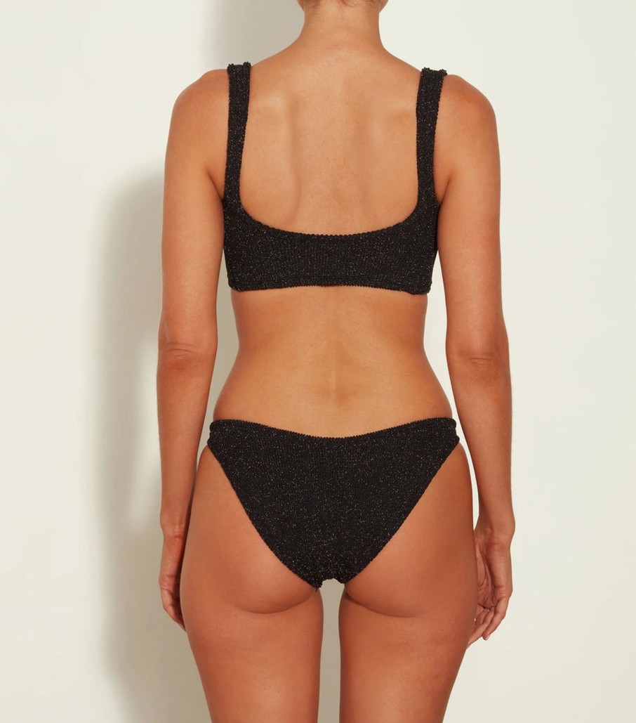 Hot Hunza G Juno Bikini - Black/Gold Lurex