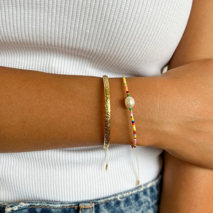 Hot Arms of Eve Marley Gold & Pearl Bracelet