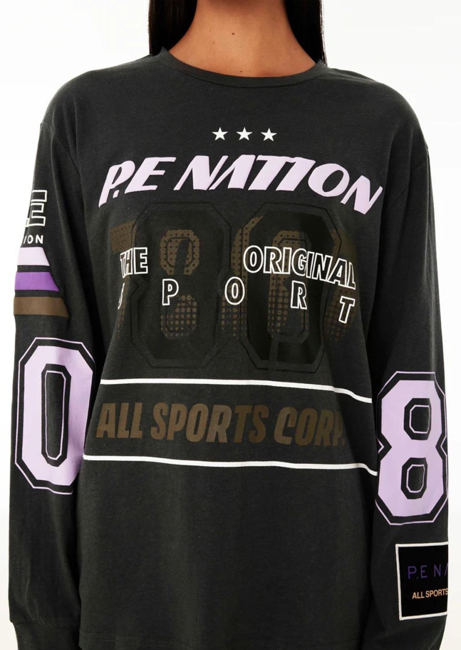 Hot P.E Nation Pitlane Ls Tee - Dark Shadow