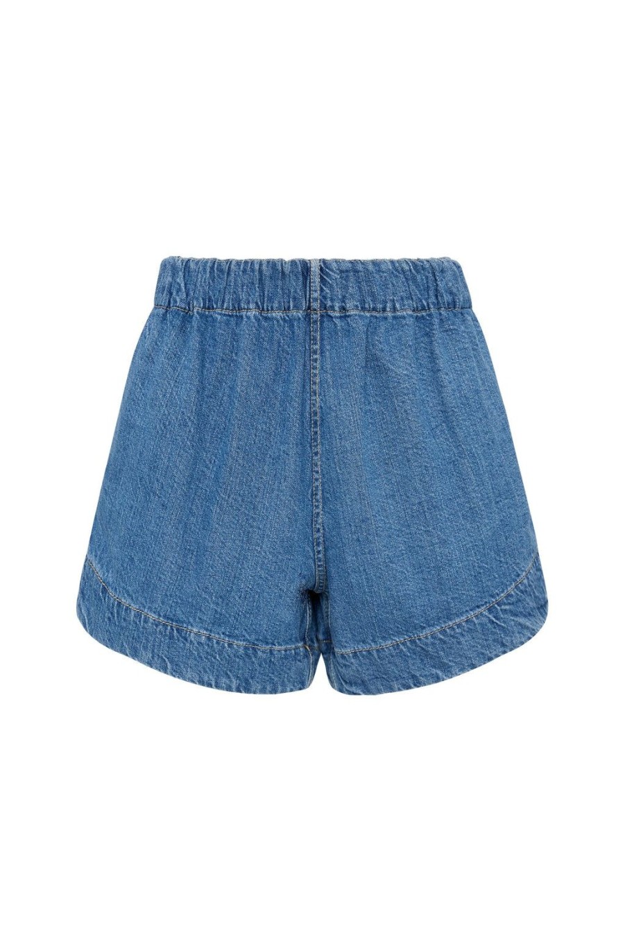 Best Bassike Denim Pull On Mini Short - Light Blue