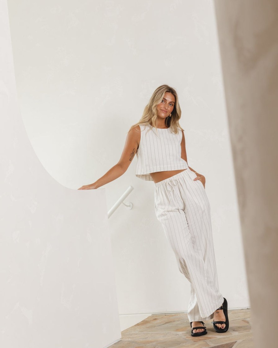 Wholesale BLVD. the label Palma Relaxed Pants - Stripe