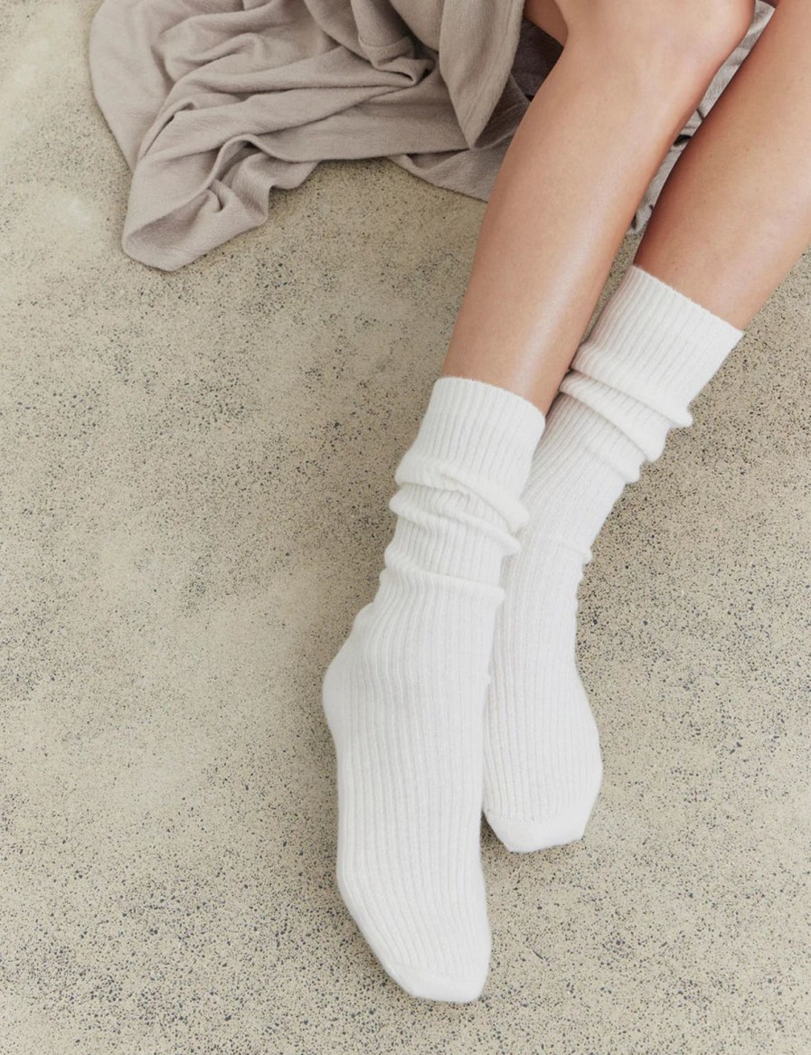 Hot La Tribe Cashmere Bed Sock - Cream