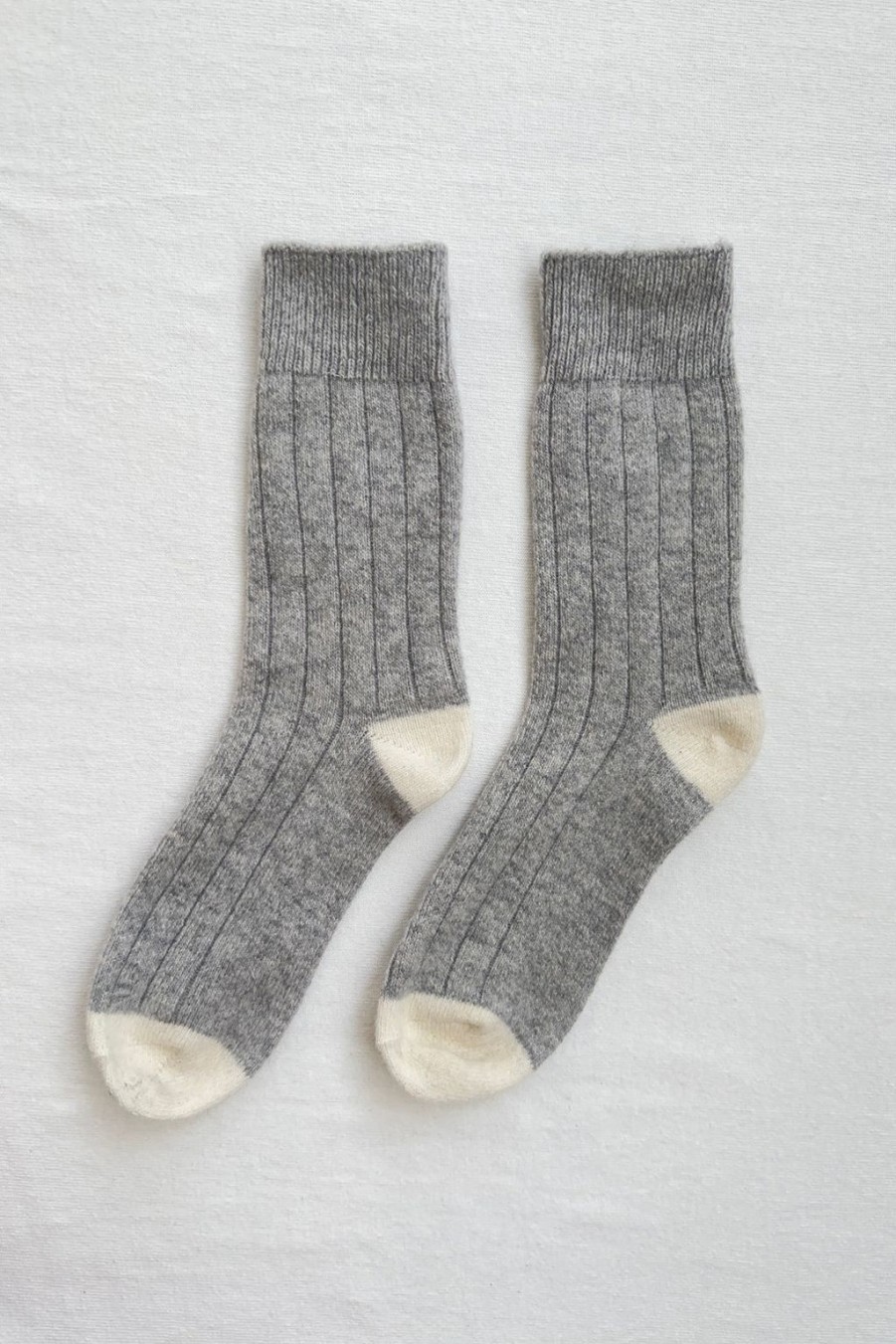 Online Le Bon Shoppe Classic Cashmere Socks - Grey Melange