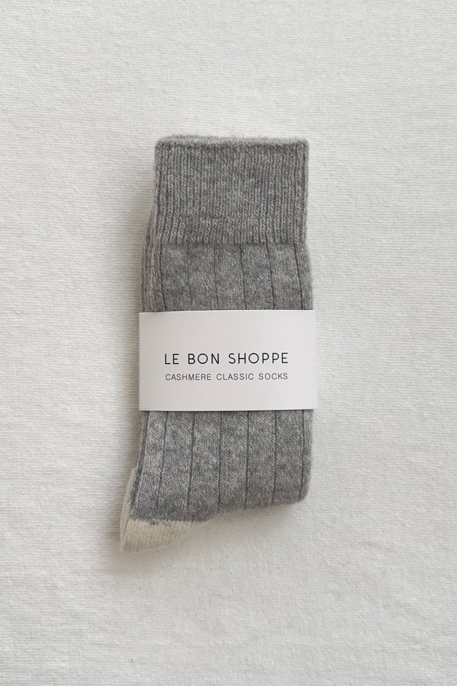 Online Le Bon Shoppe Classic Cashmere Socks - Grey Melange