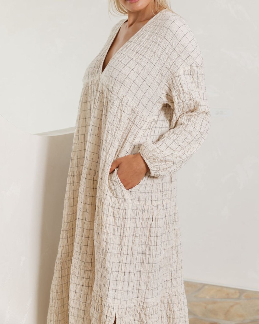 Wholesale BLVD. the label Mara Check Midi Dress