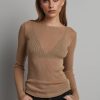 Wholesale Bayse Brand Myles Crew Neck Top - Latte