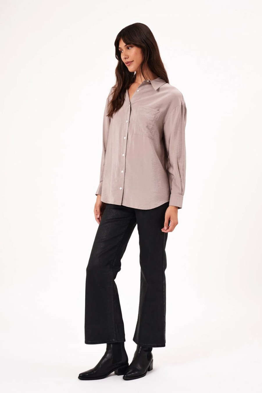 New Rolla's Jeans Becca Shirt Bamboo - Light Taupe