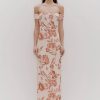 Hot Ownley Ines Midi Dress - Vanilla Floral