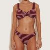 Hot Hunza G Bonnie Bikini - Wine/White